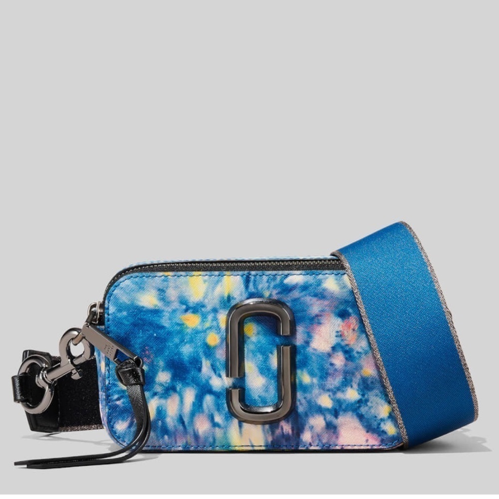 NWT Marc Jacobs Women's Snapshot Watercolor Crossbody Bag Blue Multi